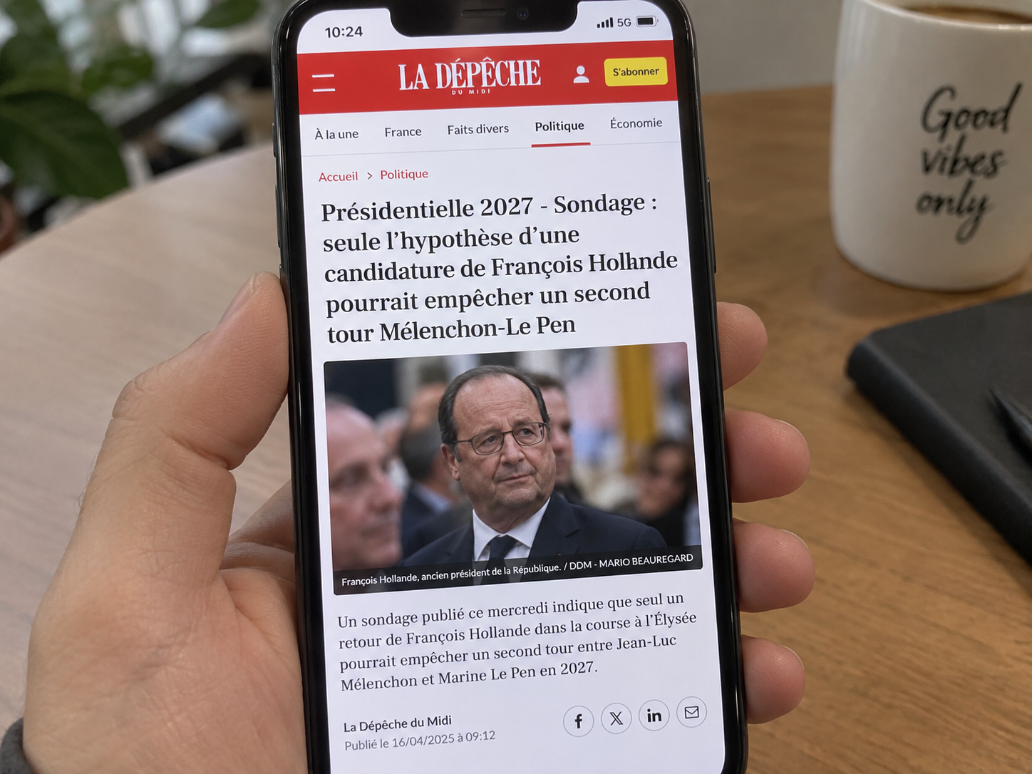 Fran&ccedil;ois Hollande, pr&eacute;sidentielle 2027 et rassemblement de la gauche